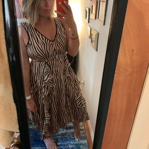 Animal print wedding guest dress